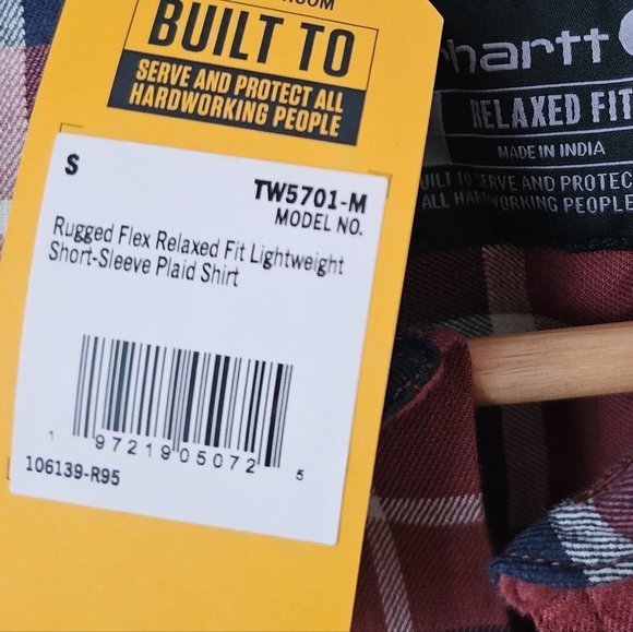 Loose Fit Midweight Short-Sleeve Plaid Shirt - Picture 5 of 5